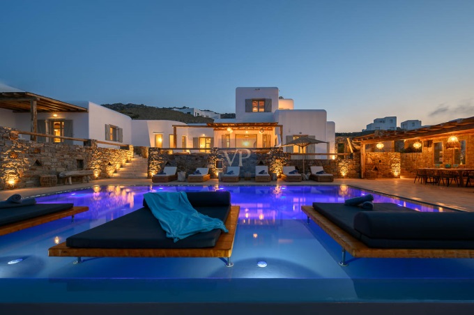 Luxury Villa Ostraco Aegean Sea views, 7 bedrooms in Mykonos