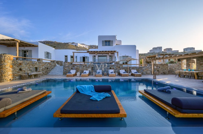 Luxury Villa Ostraco Aegean Sea views, 7 bedrooms in Mykonos