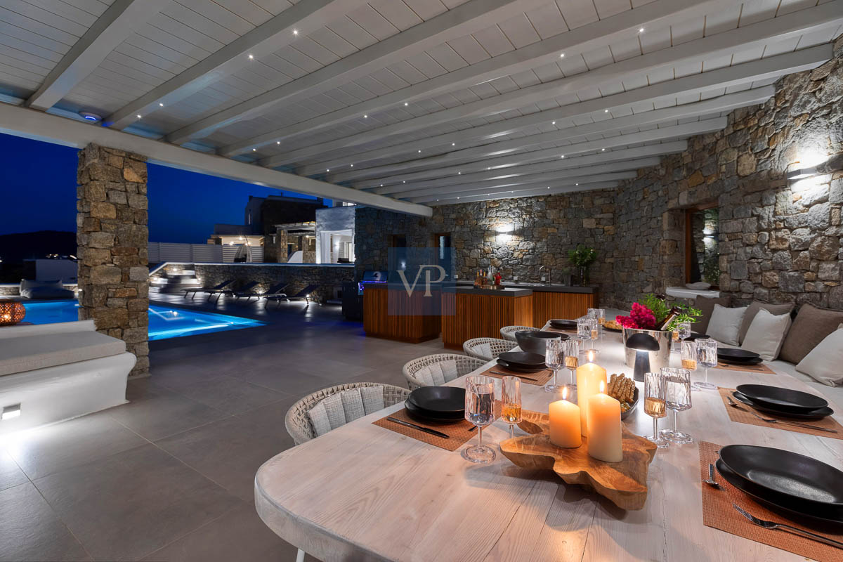 Modern Villa Tranquillo near beaches of Kalafati and Kalo Livadi, 6 bedrooms in Mykonos