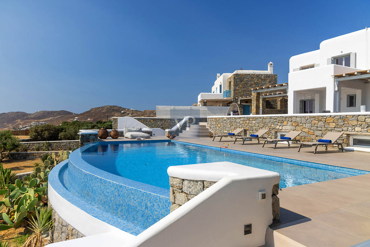 Modern Villa Tranquillo near beaches of Kalafati and Kalo Livadi, 6 bedrooms in Mykonos