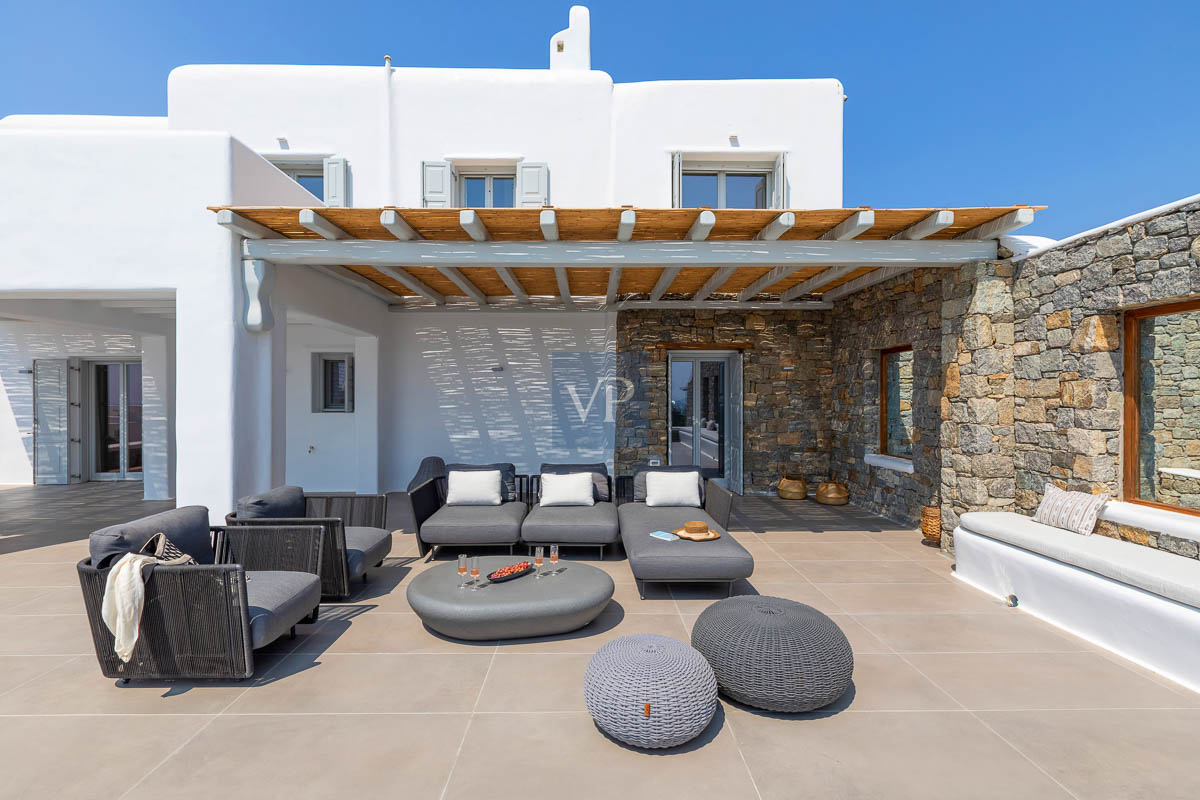 Modern Villa Tranquillo near beaches of Kalafati and Kalo Livadi, 6 bedrooms in Mykonos