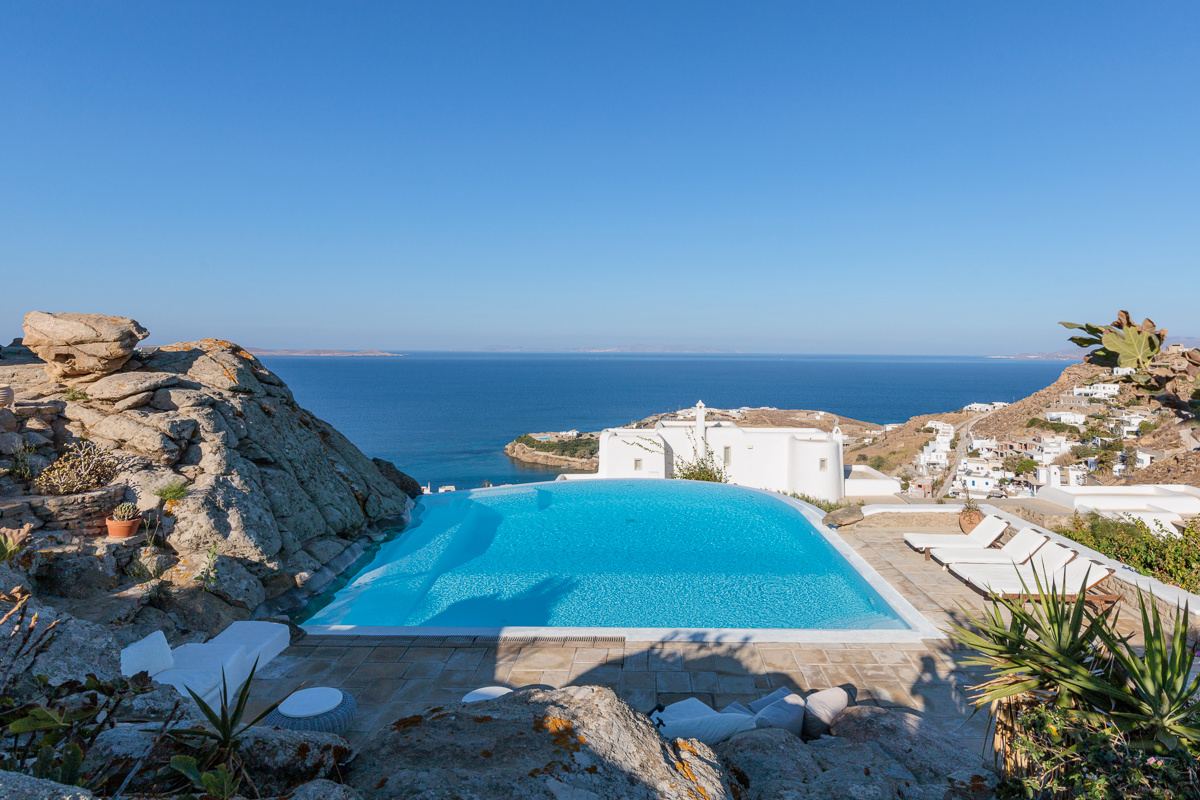 Luxury Villa Sea Salt mountain and panoramic sea view, 5 bedrooms in Tourlos - Mykonos